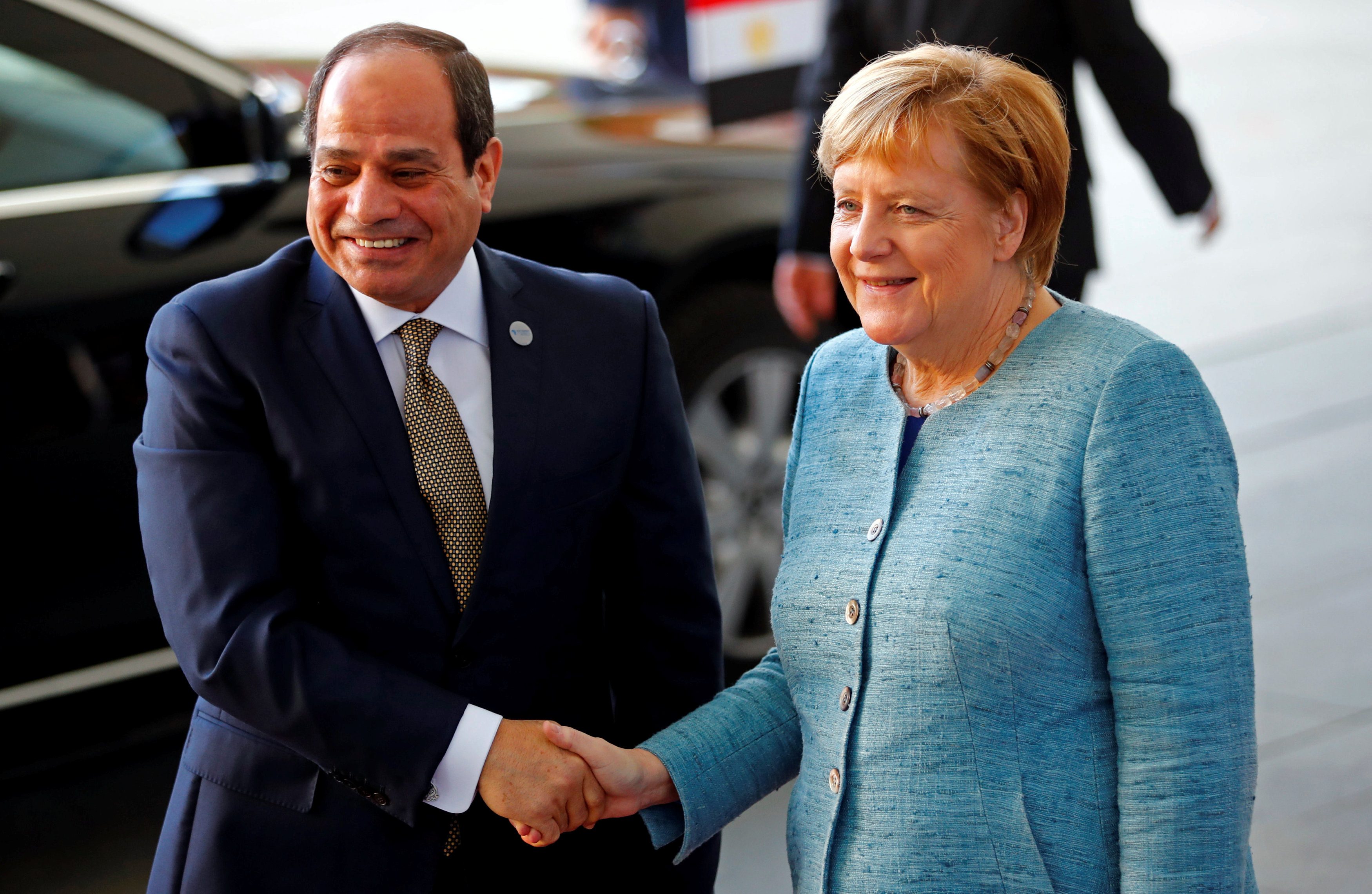 الرئيس المصري والمستشارة الألمانية