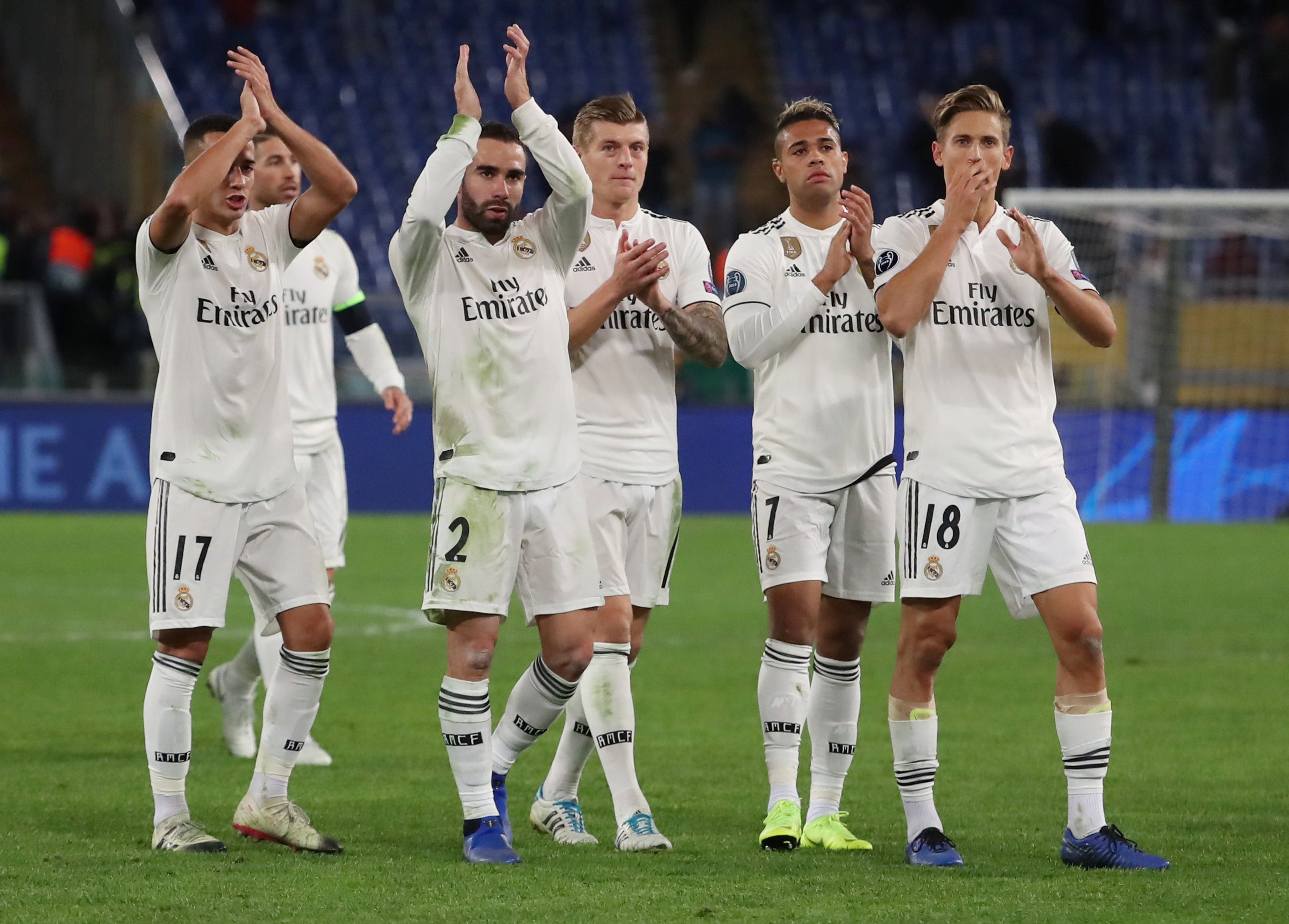 تشكيلة ريال مدريد في كأس العالم للأندية 2018 تضم كافة نجوم الفريق الإسباني (رويترز)