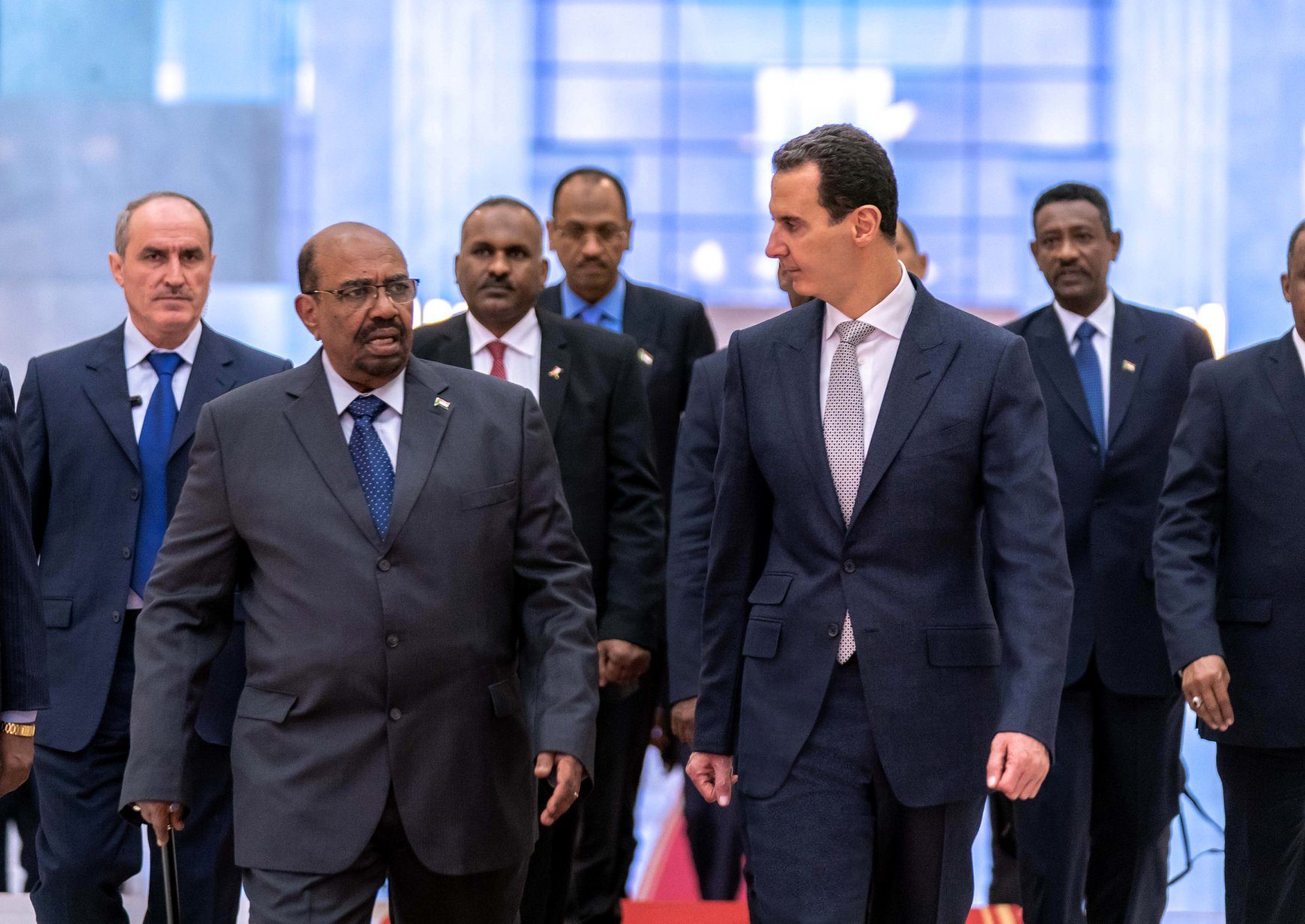 الرئيس السوداني عمر البشير في زيارة لدمشق لأول مرة منذ بدء الأزمة السورية