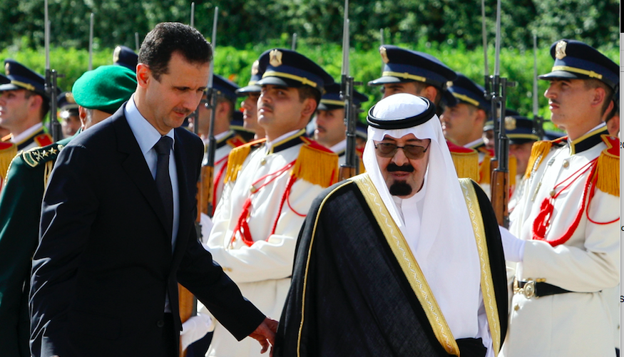 الملك عبدالله وبشار الأسد