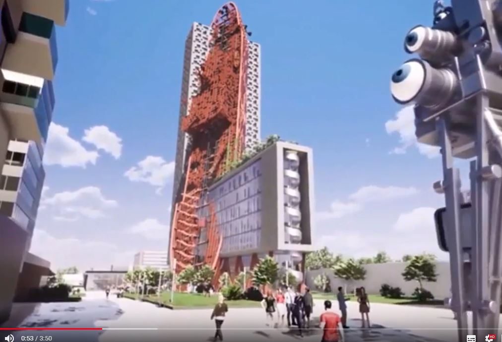 أغرب ناطحة سحاب في العالم وضع تصميمها مهندس تشيكي (فيديو)