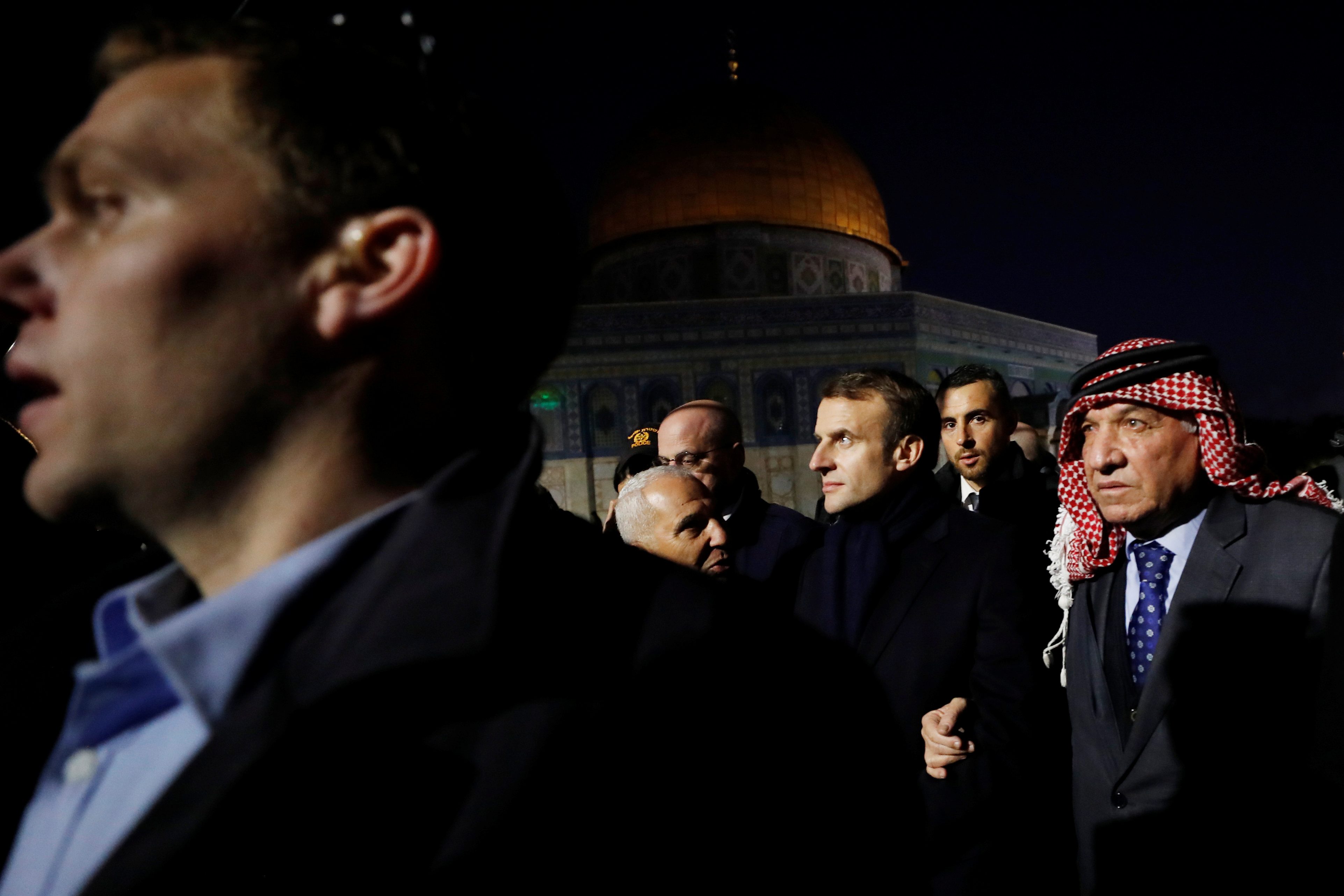 الرئيس الفرنسي ماكرون القدس