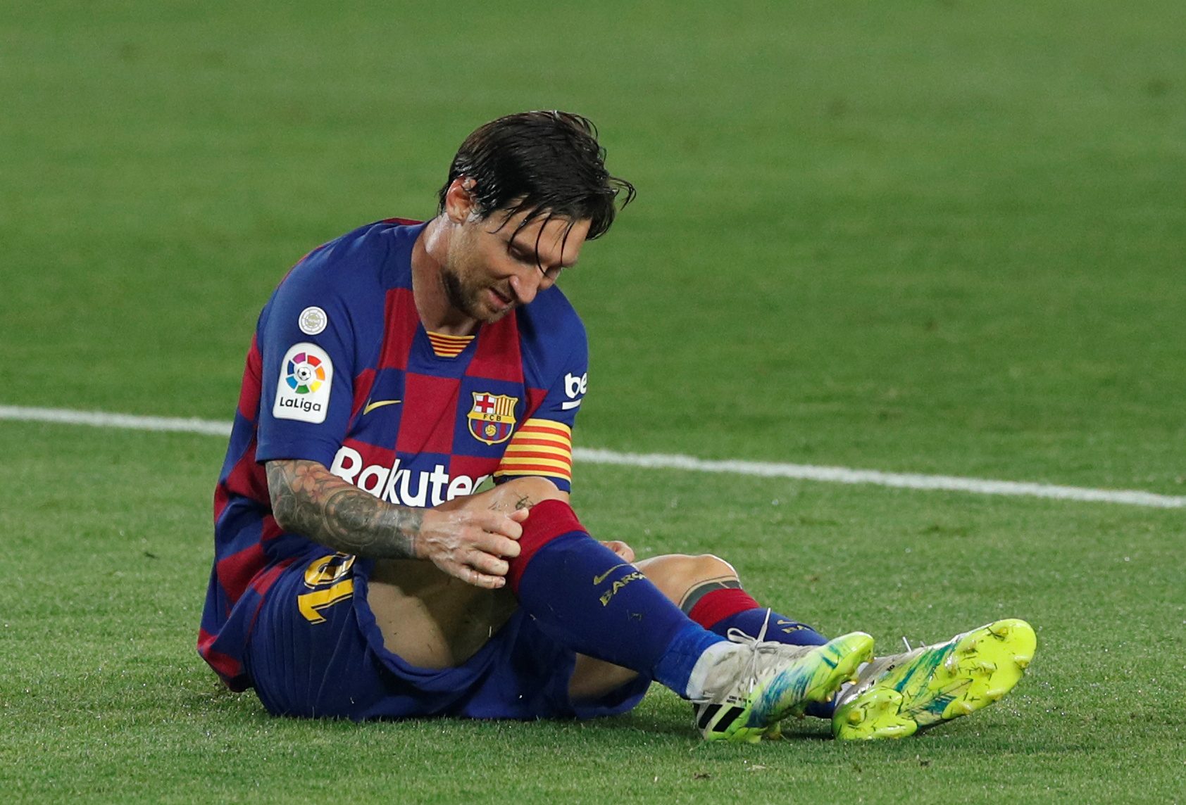 ليونيل ميسي قائد برشلونة (رويترز)