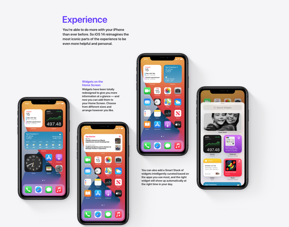 مزايا جديدة في IOS 14  (apple.com استخدام عادل)