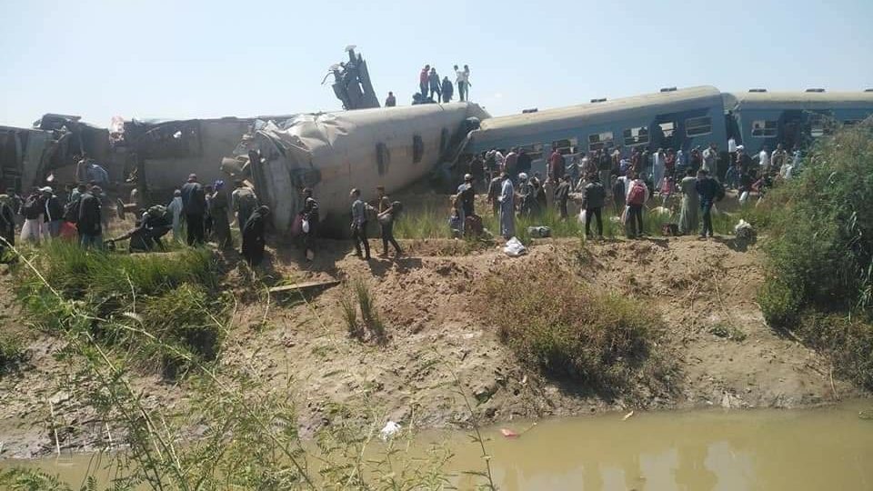 حادثة قطار سوهاج مصر