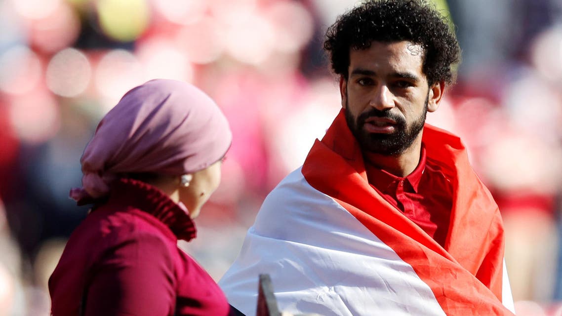محمد صلاح وزوجته ماجي صادق