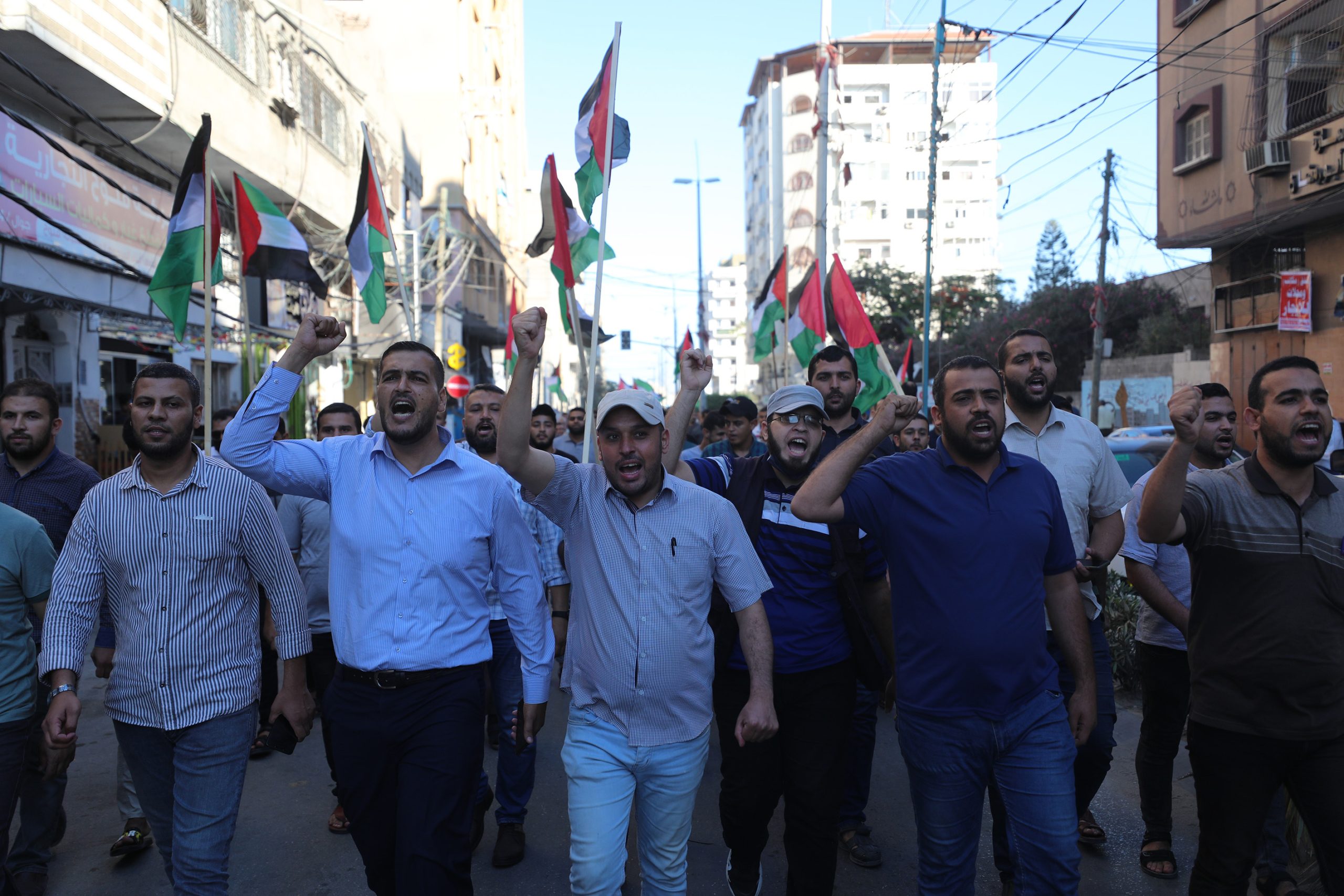 تظاهرات غاضبة في قطاع غزة