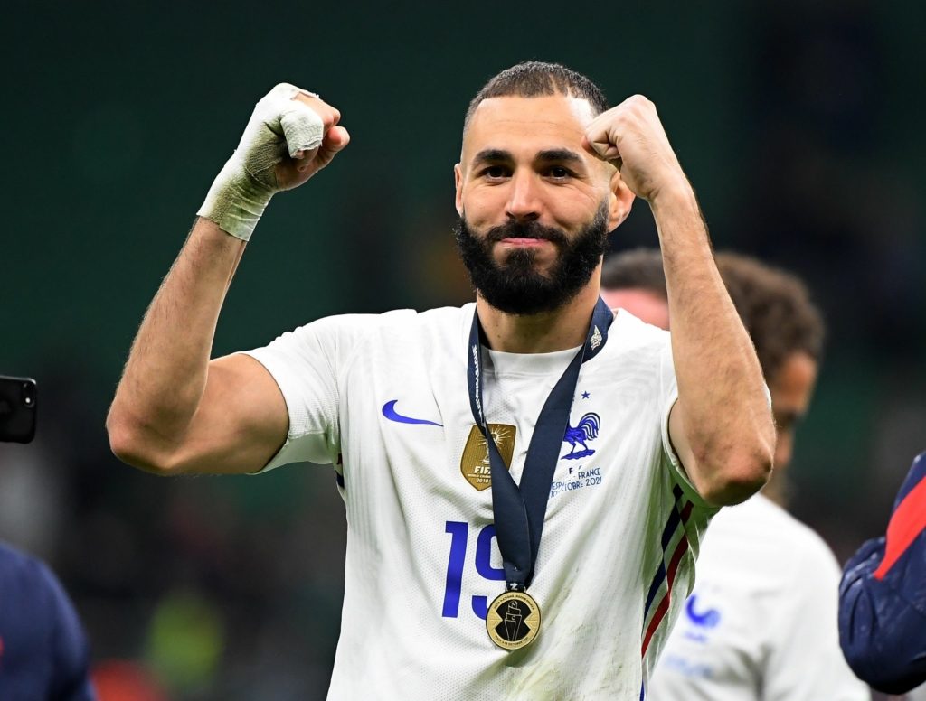 كريم بنزيمة في نهائي دوري الأمم الأوربية