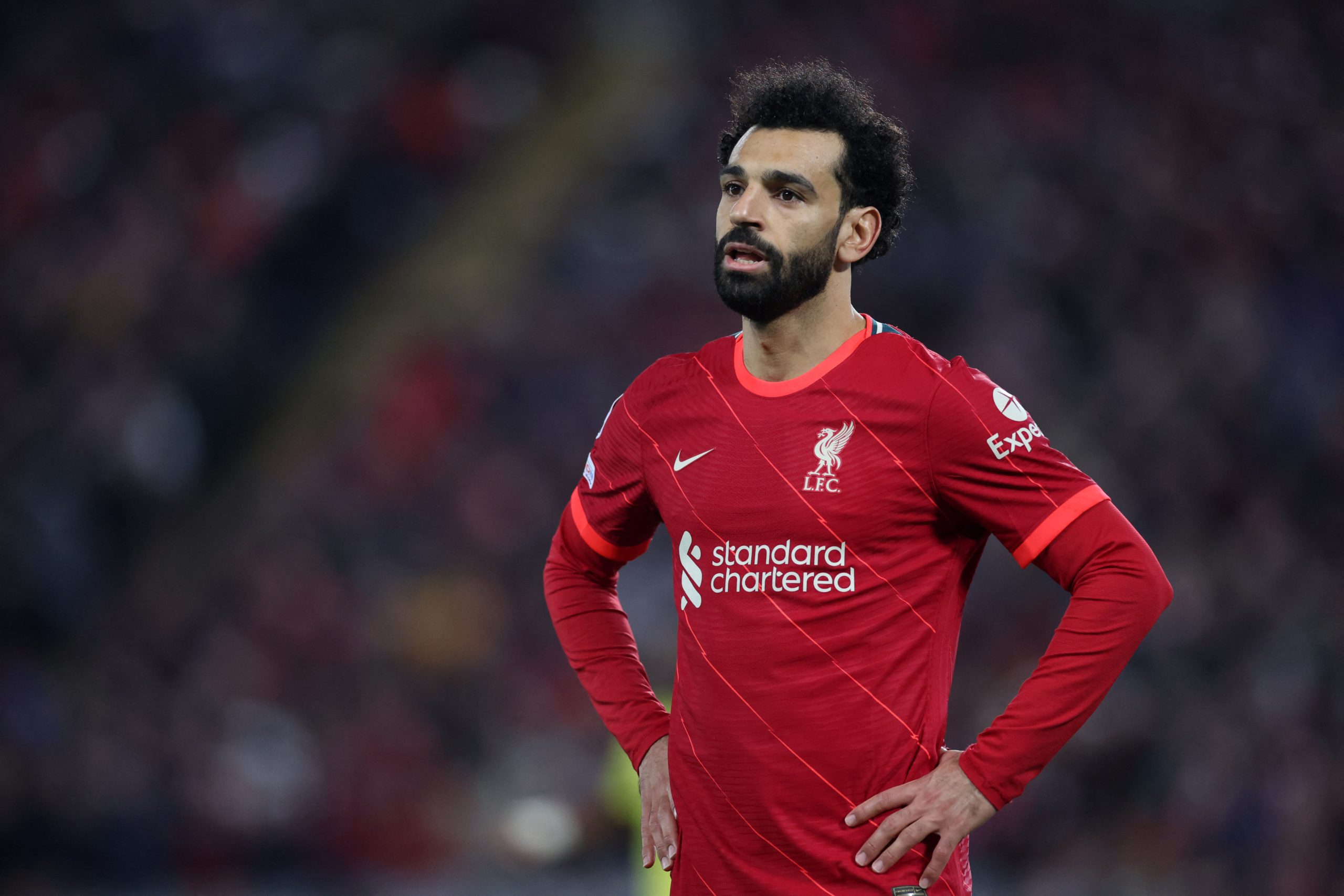 محمد صلاح يتمنى فوز ريال مديد على مانشستر سيتي (رويترز)