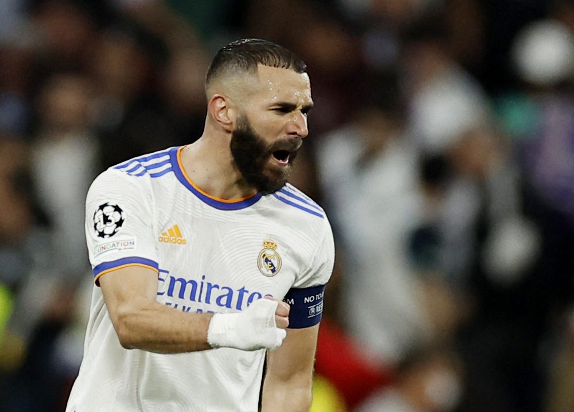 كريم بنزيمة نجم ريال مدريد (رويترز)