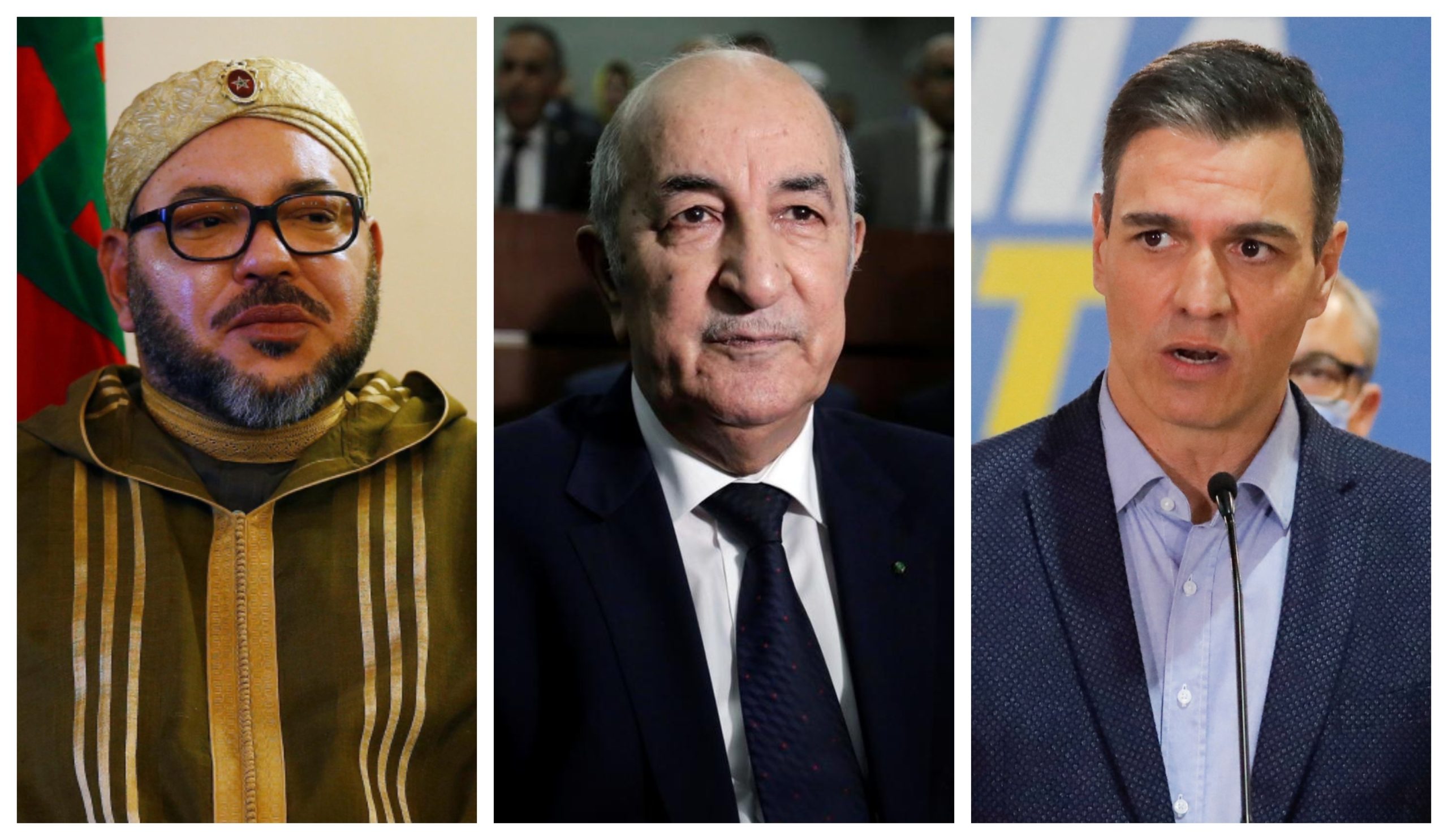 رئيس الحكومة الإسباني والرئيس الجزائري والعاهل المغربي - عربي بوست