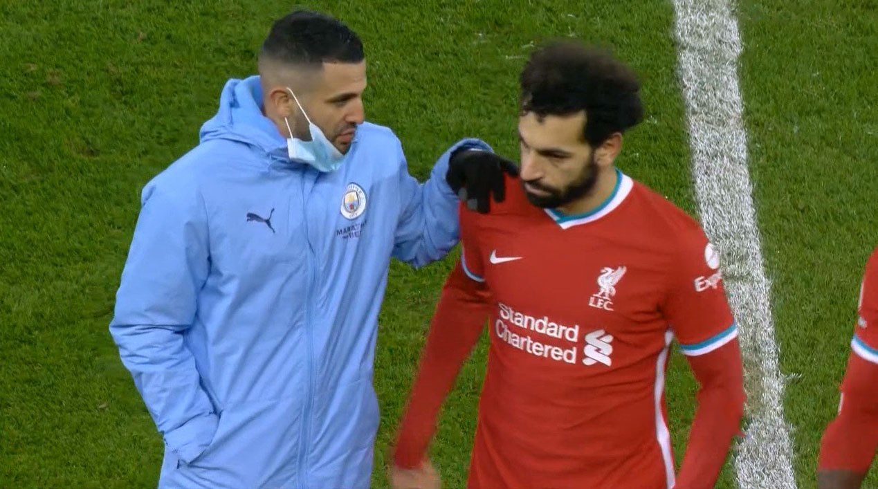 محمد صلاح ورياض محرز (رويترز)