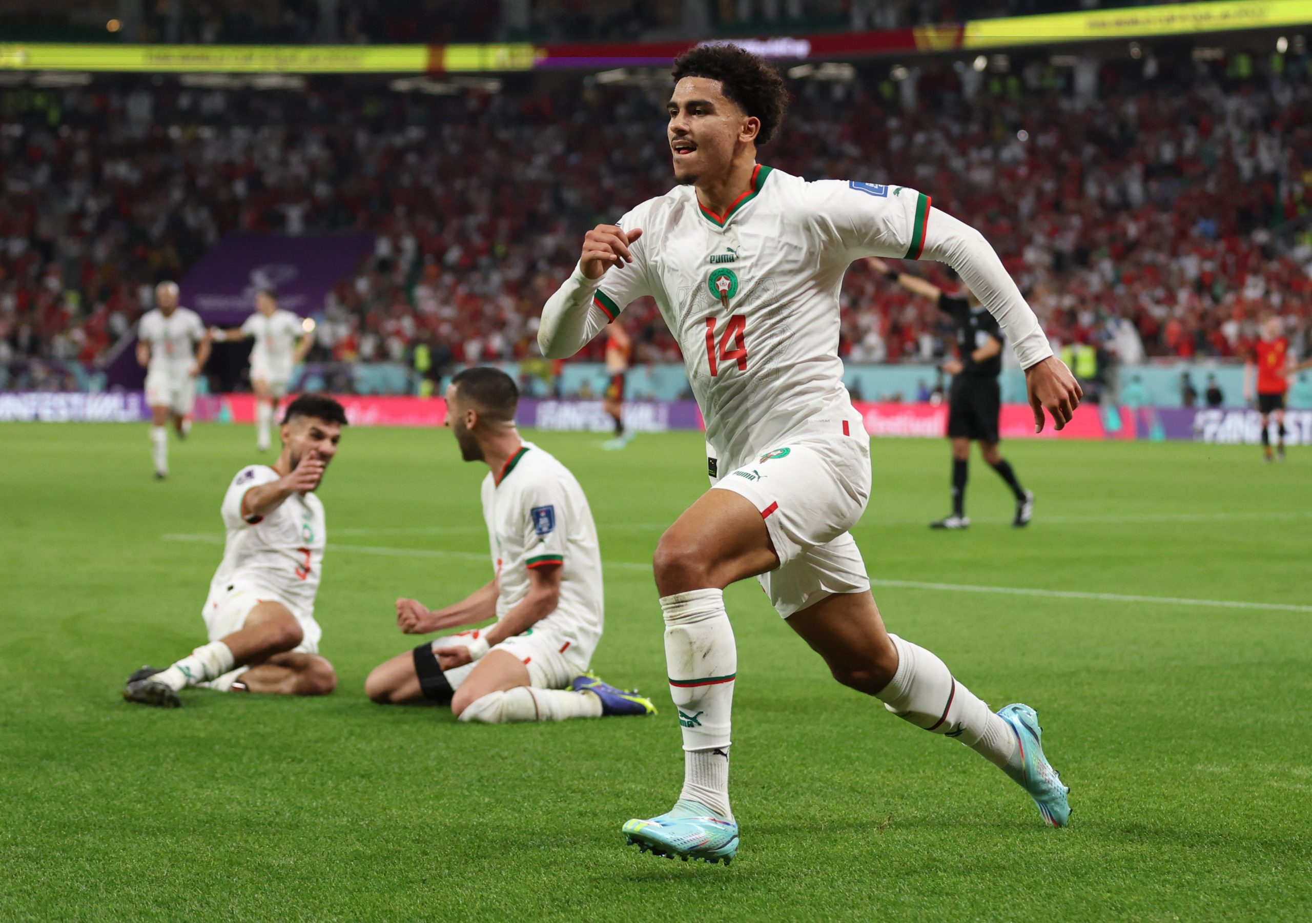فوز تاريخي للمغرب على بلجيكا (رويترز)