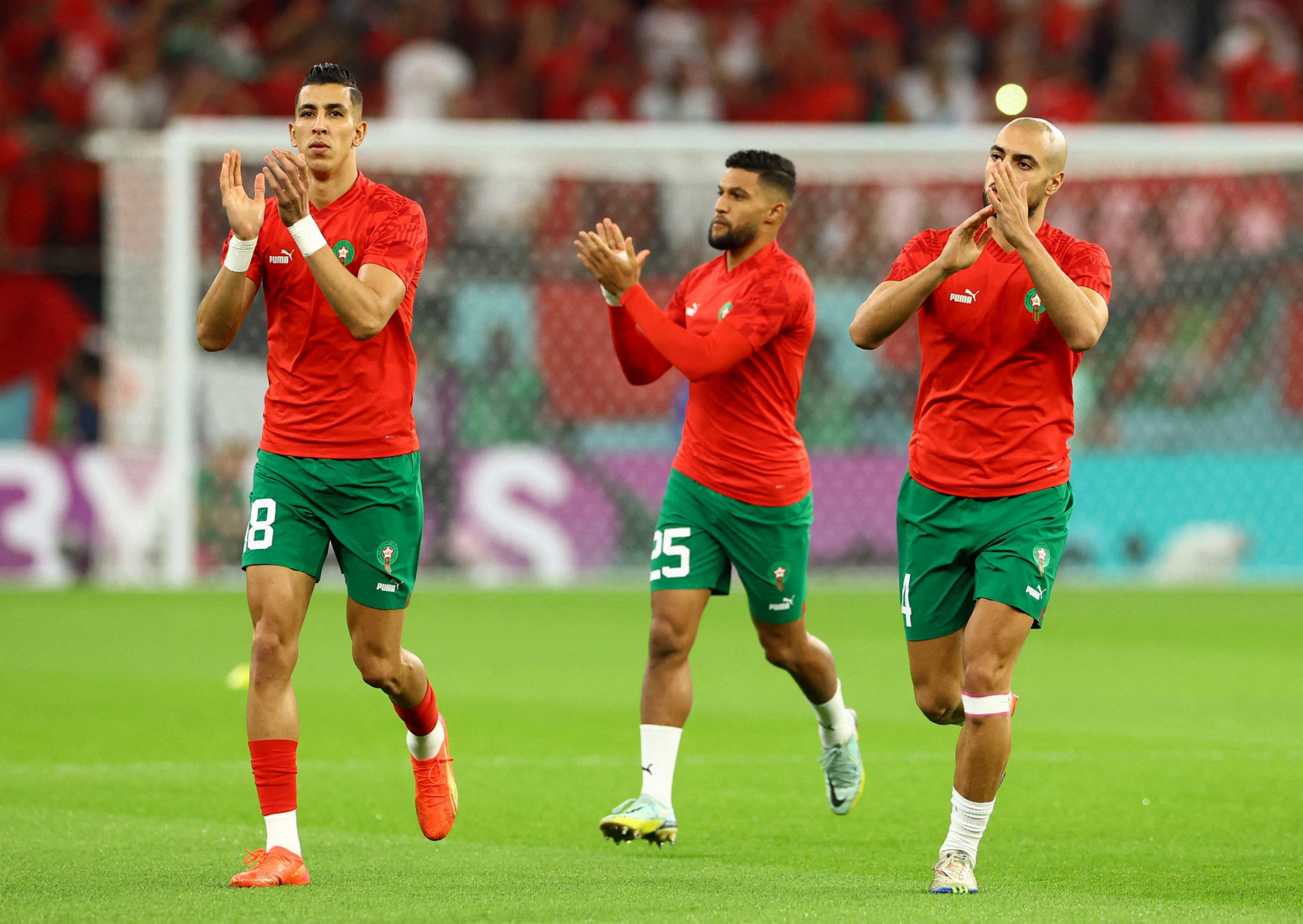 لاعبو منتخب المغرب يتبرعون بالأموال لضحايا الزلزال (رويترز)