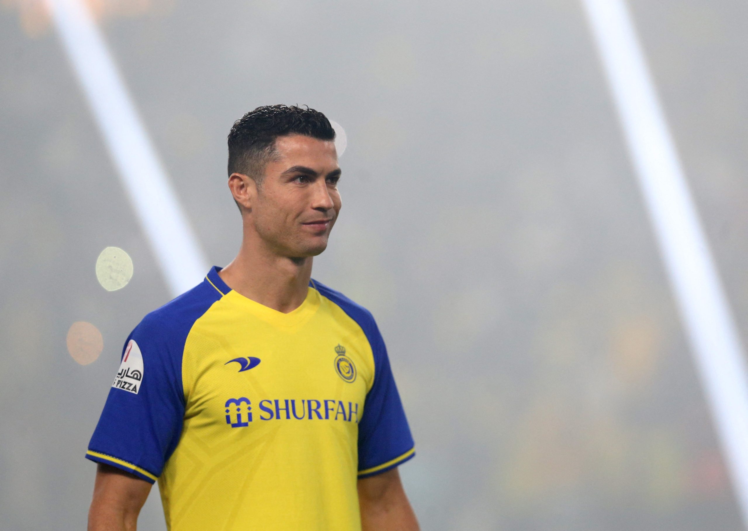 ردة فعل رونالدو على هدف تاليسكا مهاجم النصر (رويترز)