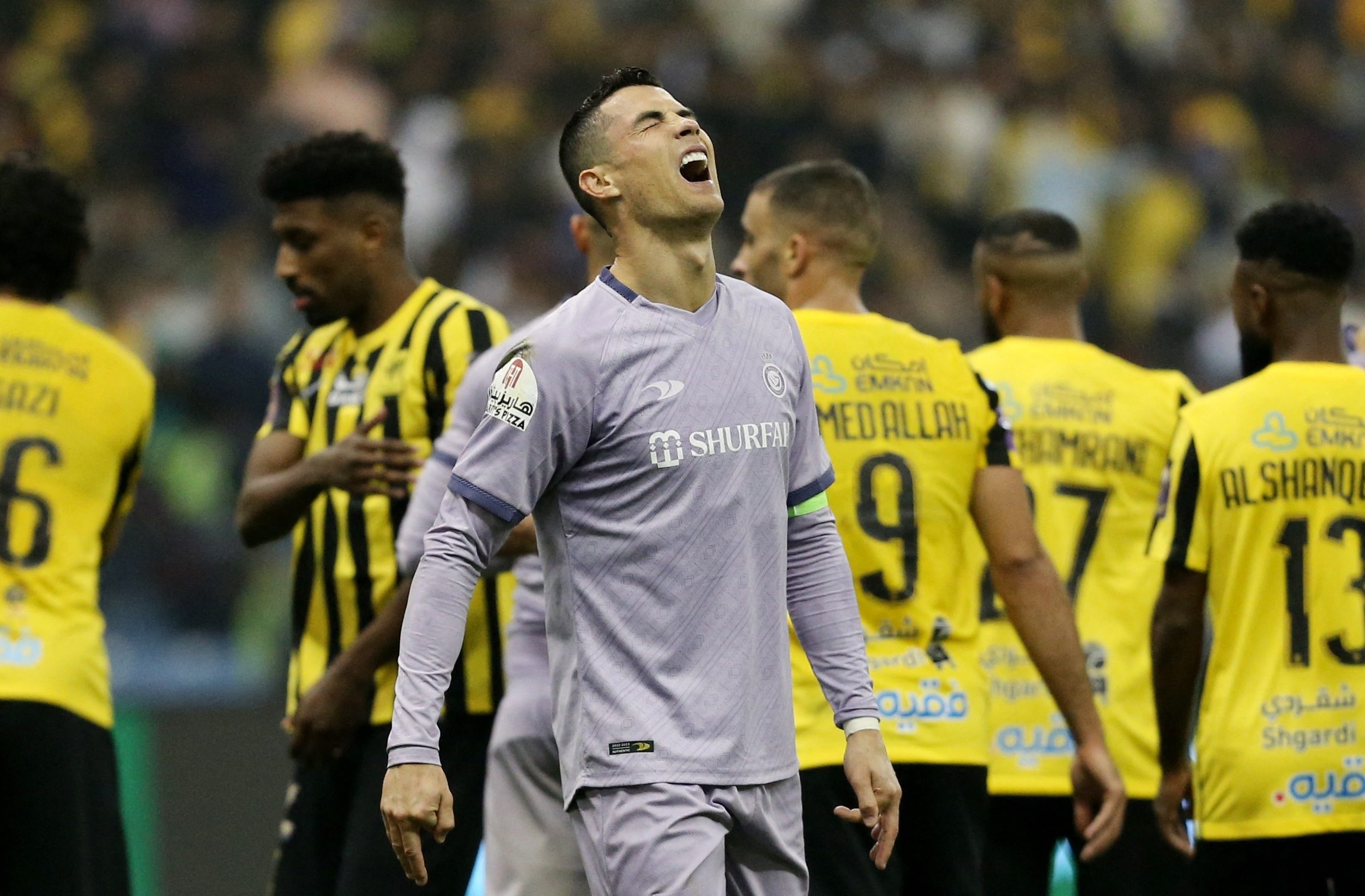 خسارة النصر أمام الاتحاد ورونالدو يفشل في التسجيل (رويترز)