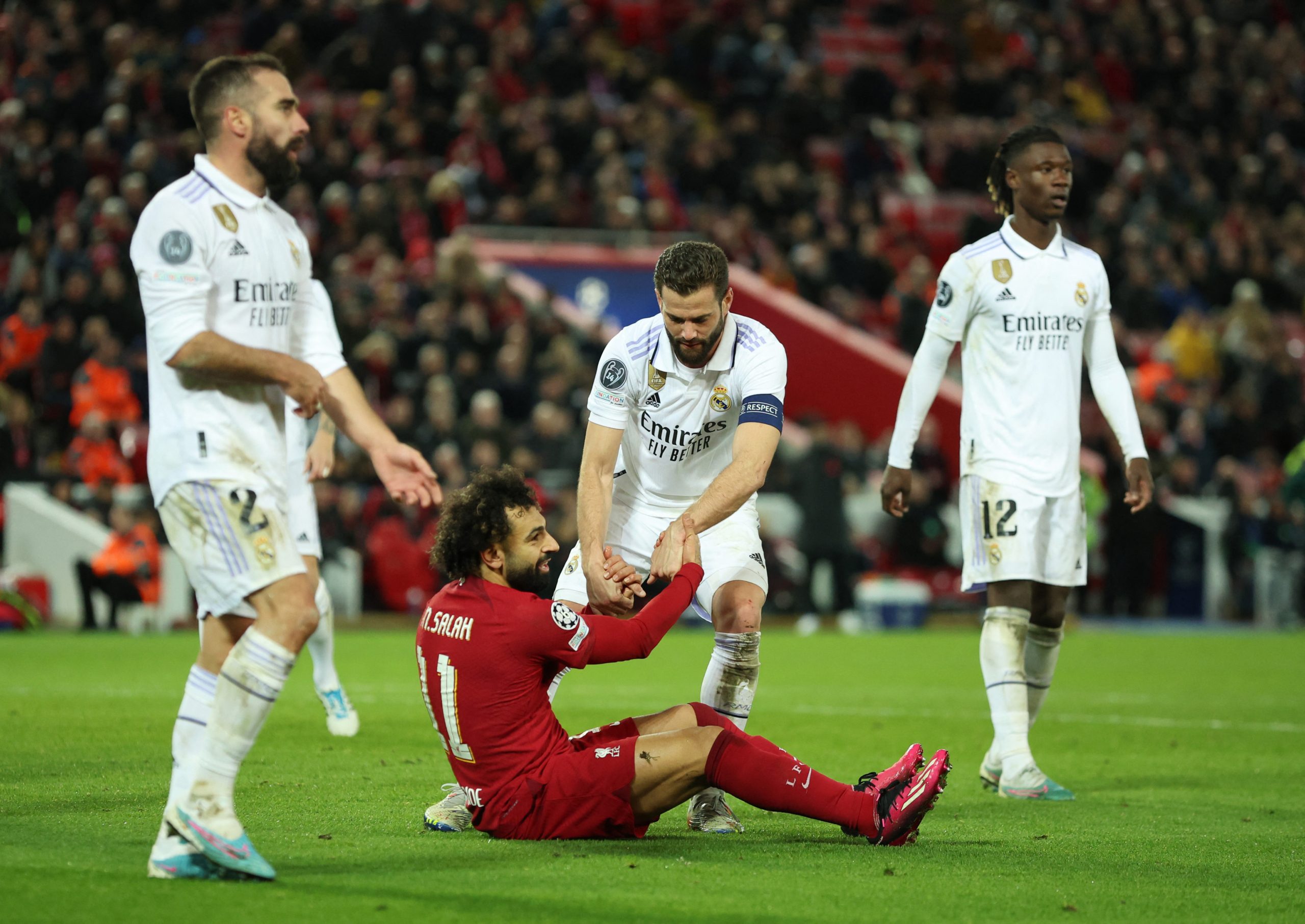 رويترز/ مباراة ريال مدريد وليفربول في دوري أبطال أوروبا