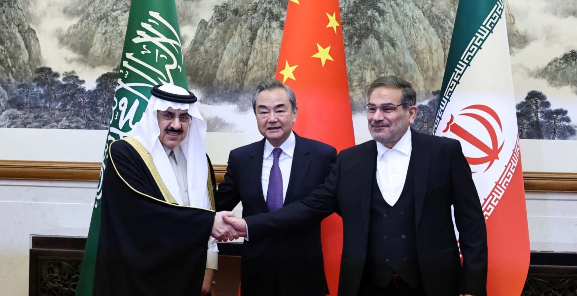 اتفاق استئناف العلاقات السعودية الإيرانية في العاصمة الصينية بكين، 10 مارس 2023 / رويترز