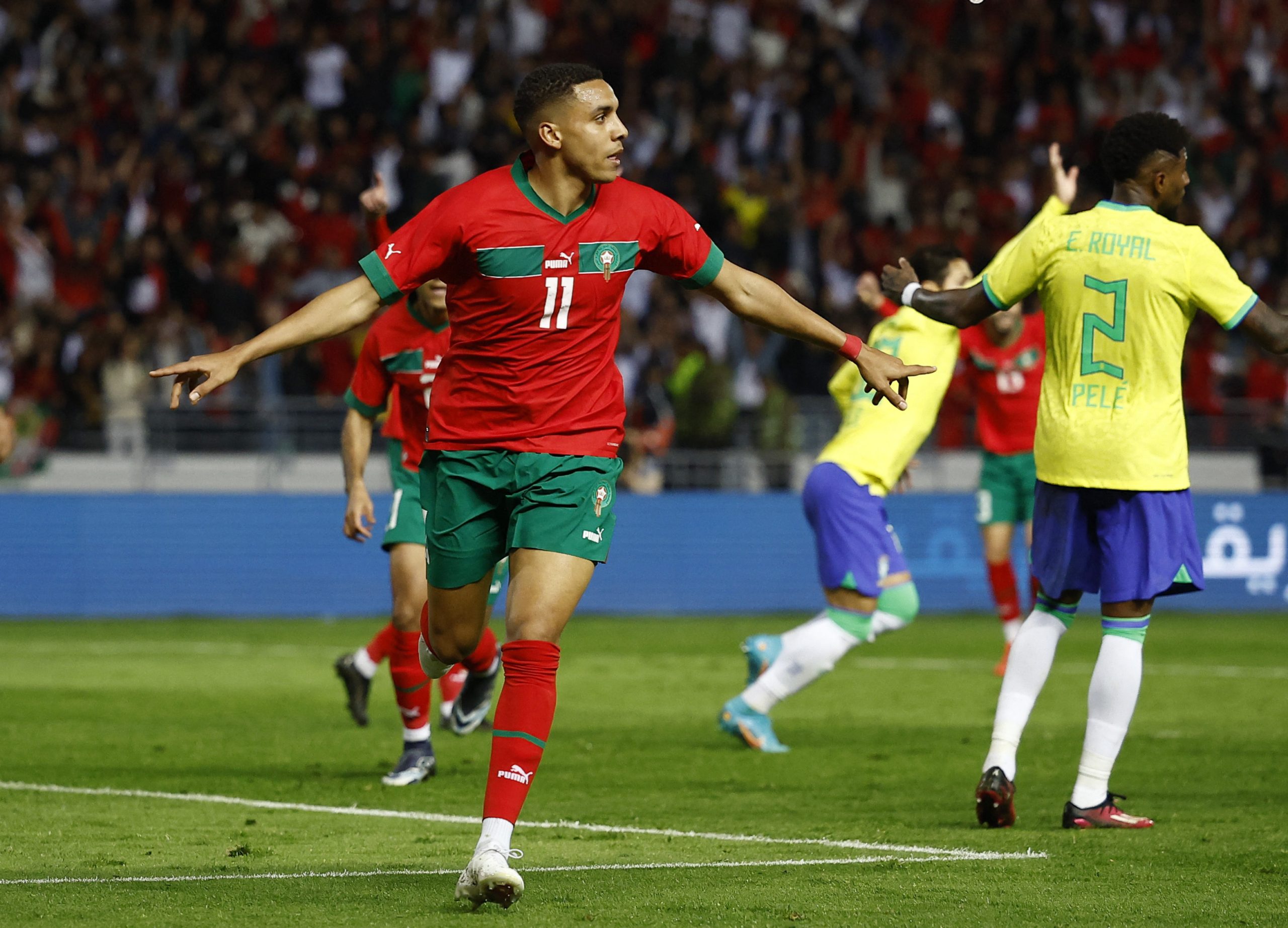 منتخب المغرب يحقق فوزاً تاريخياً على البرازيل (رويترز)