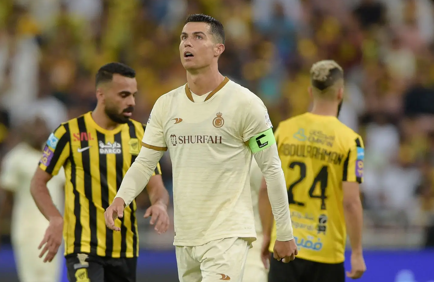 رونالدو يركل زجاجات الماء بعد خسارة النصر - gettyimages