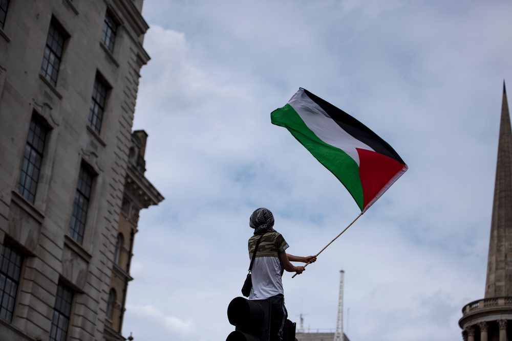 من المظاهرات الداعمة للفلسطين